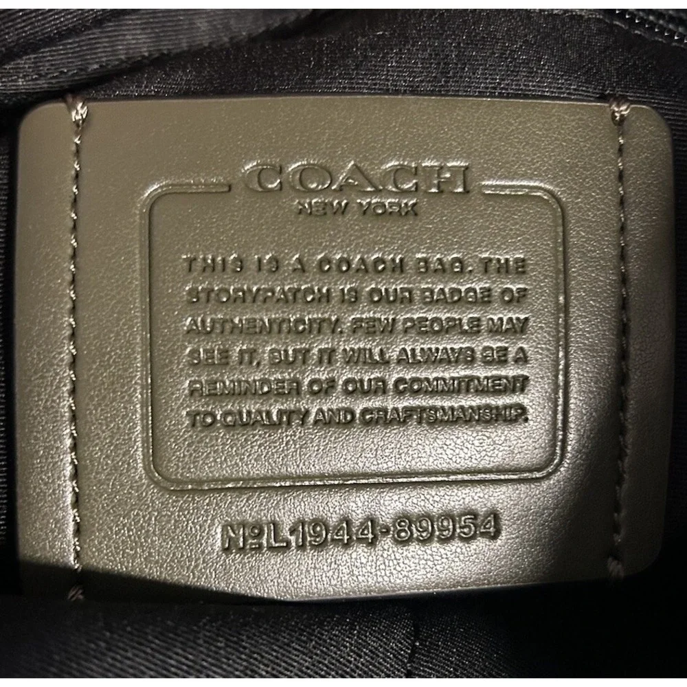 Coach Beckett Pocket Briefcase Pebble Leather NWT Utility Green Travel Purse Bag